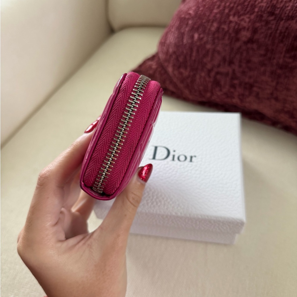 Dior Pink Zip Keychain Wallet & Cardholder - Picture 6 of 10